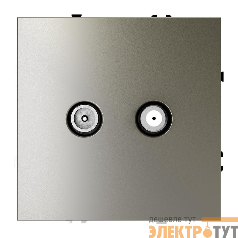 Розетка телевизионная оконечная TV + SAT 2-м СП S70 механизм шелк Voltum VLS060404