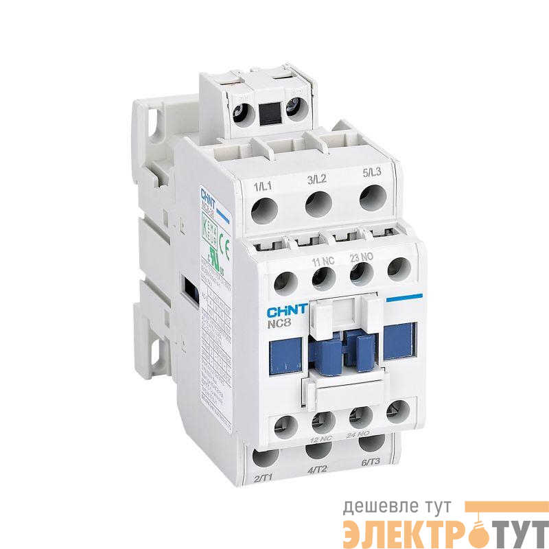 Контактор NC8-32/W 3п 32А кат. 100-250В AC/DC 1НО+1НЗ (R) CHINT 572305