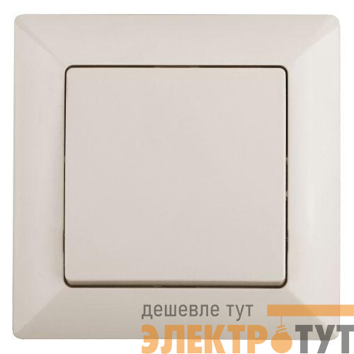 Кнопка включения СП Solo 4-109-02 10А 250В IP20 слон. кость Intro Б0053626