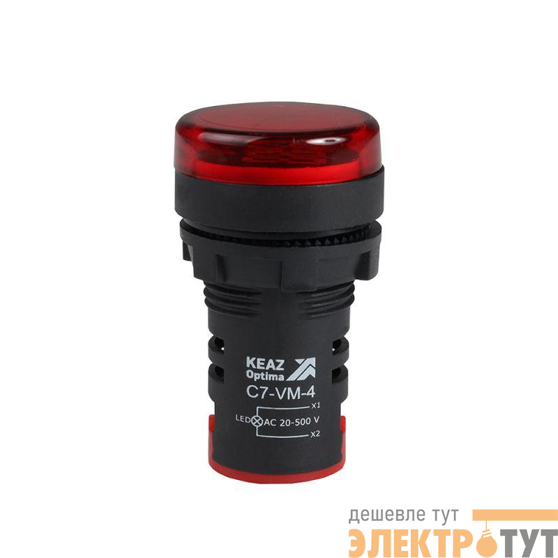 Индикатор напряжения OptiSignal Compact D22 С7-VM-4 красн. 20-500В AC AD22VM КЭАЗ 362189