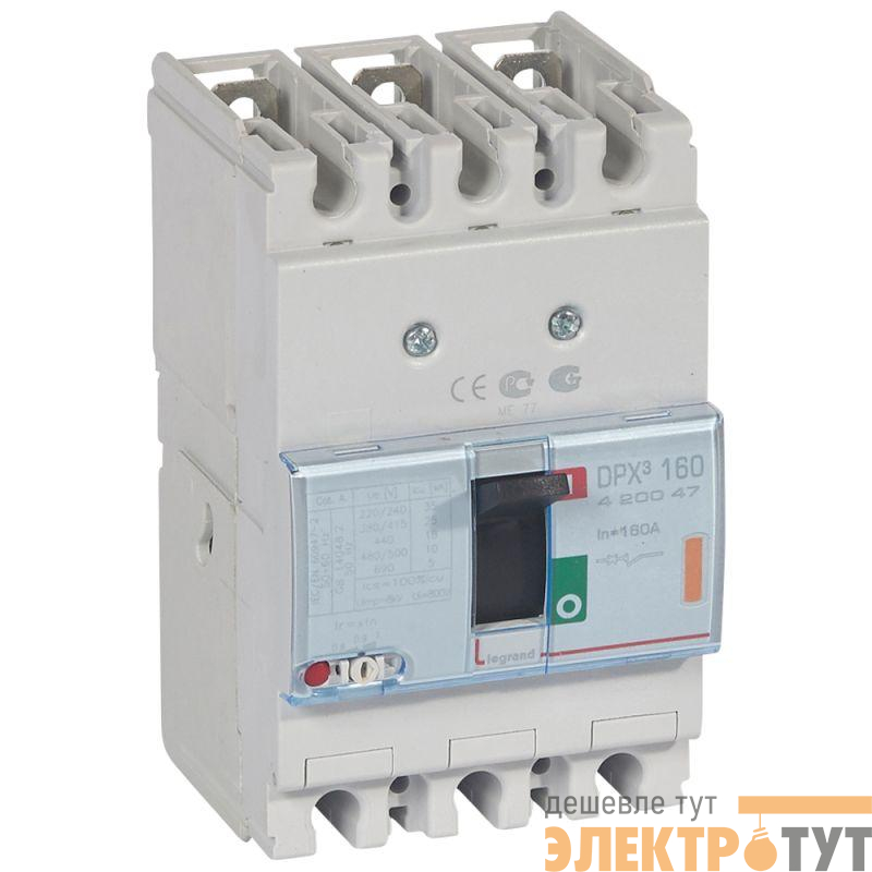 Выключатель автоматический 3п 160А 25кА DPX3 160 термомагнитн. расцеп. Leg 420047