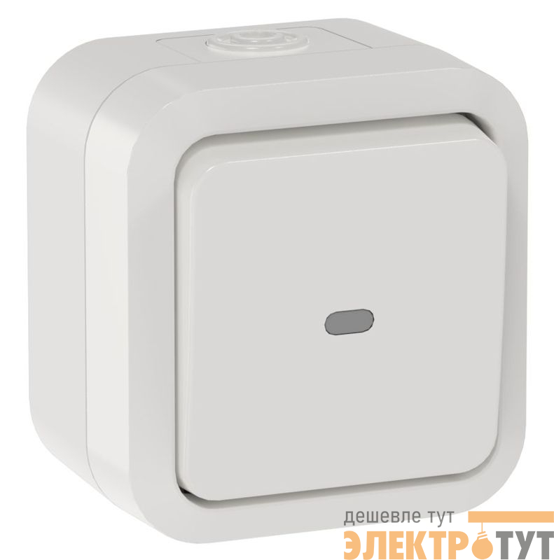 Переключатель 1-кл. ОП TORS TS302 10А IP55 с индикацией бел. IEK TS-V10-1-10-55-K01