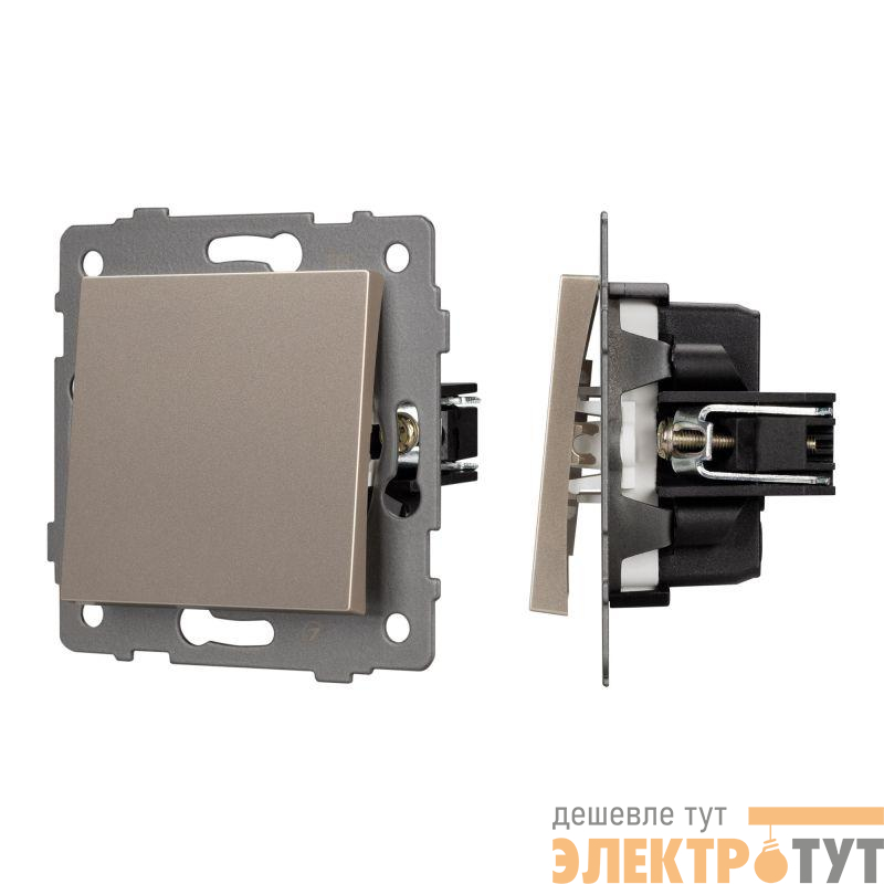 Выключатель непроходной 1-кл. SWT-MK01-PL-GD-V 10А 250В механизм Arlight 049870