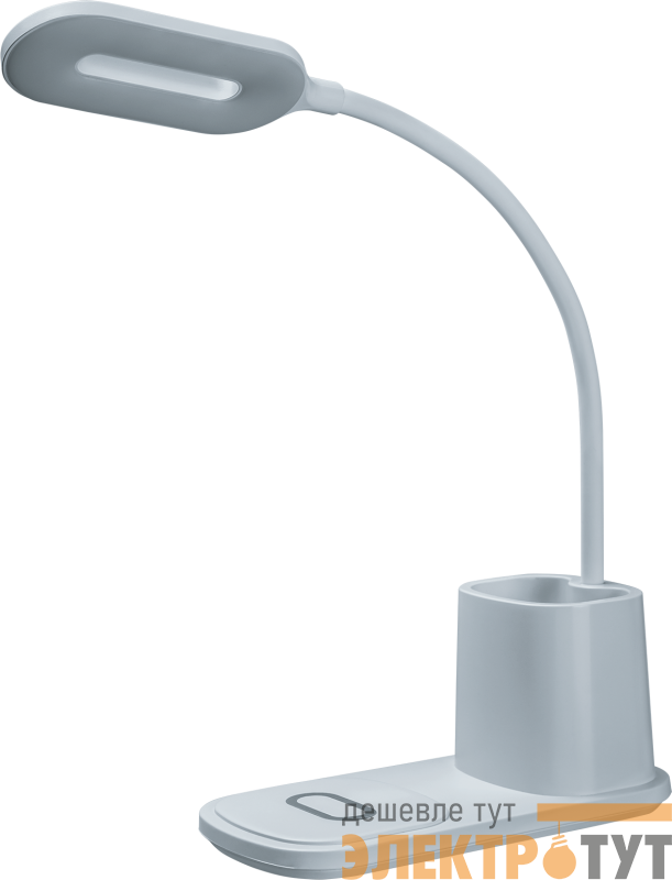 Светильник светодиодный настольный 93 269 NDF-D037-10W-MK-WH-LED 10Вт 3000/4000/6000К 140лм сенсор USB беспров. заряд. моб. устр. с подставкой для канц. на основании бел. Navigator 93269