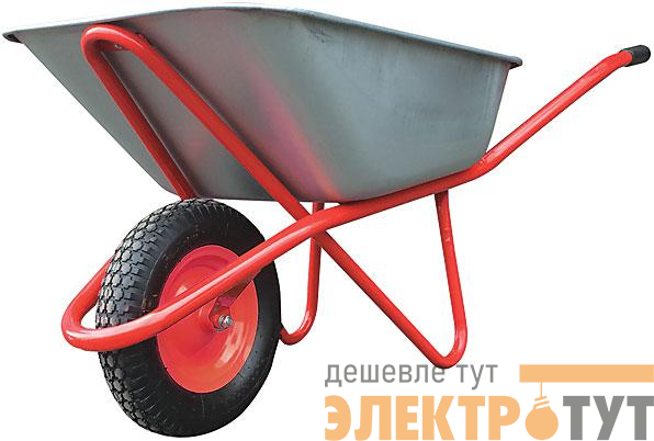 Тачка строительная ПУ колесо 90л грузоподъемность 200кг Профи FIT 77627