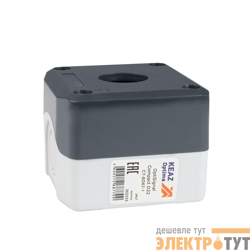 Корпус кнопочного поста OptiSignal Compact D22 С7-BD67-1 1 отв. IP67 XALD01 КЭАЗ 362233