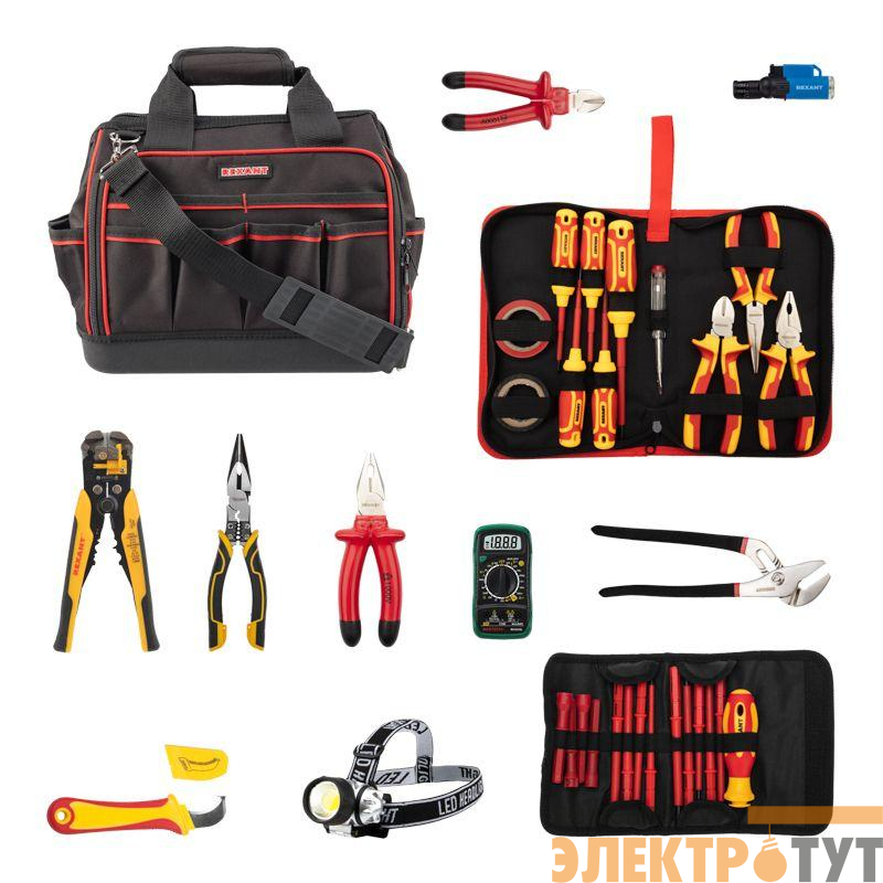 Набор инструментов электрика 29 предметов REXANT 12-4694-2