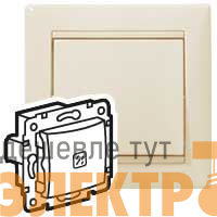 Выключатель 1-кл. СП Valena 10А IP31 с подсветкой механизм сл. кость (DIY-упак.) IEK 695601