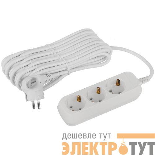 Удлинитель 3х10м с заземл. 16А IP20 GREEN LINE UDL-16-3100-E ПВС 3х1 Эра Б0064983