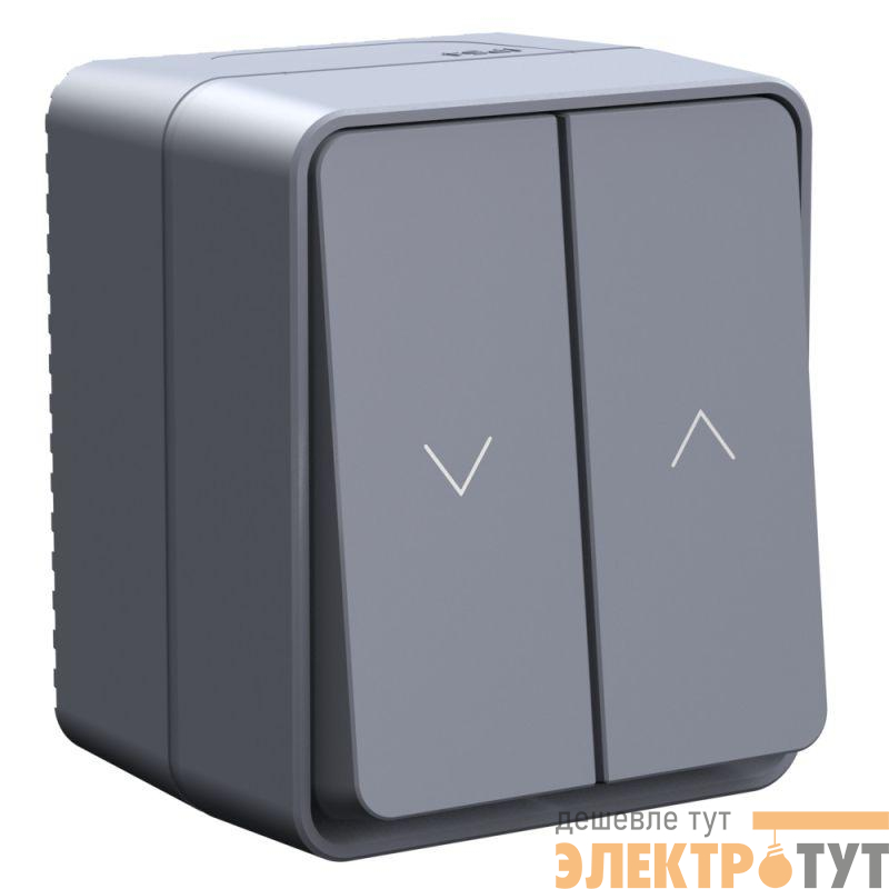 Выключатель для жалюзи 2-кл. ОП AtlasDesign PROFI 10А IP54 антрацит SE ATN544019