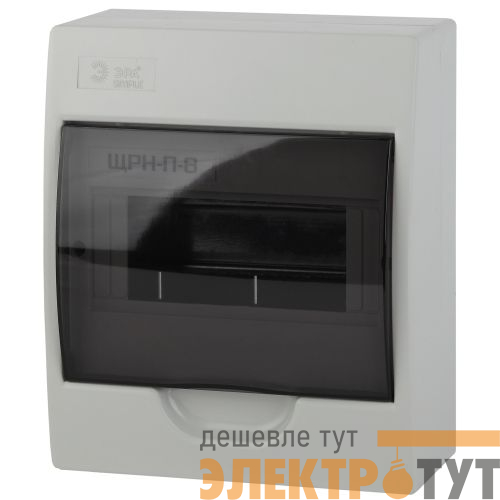 Бокс навесной ЩРН-П-8 8мод. IP41 пластик SIMPLE NO-box_simple-plastic_8_surface BOXS08 Эра Б0041523