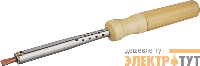 Паяльник 90 198 OSE-Pes05-100W-CP дерево; клин прямой ОНЛАЙТ 90198