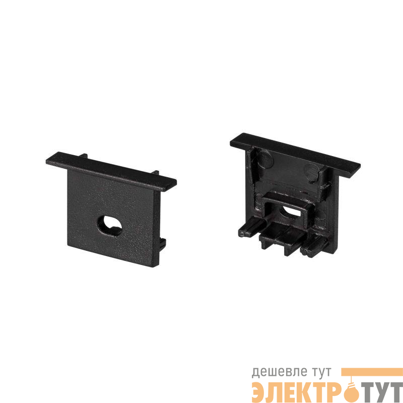 Заглушка SL-COMFORT-1716-F BLACK c отверстием пластик Arlight 031775