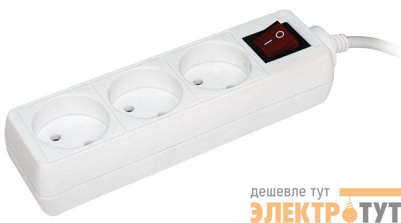 Удлинитель 3х5м без заземл. 10А IP20 У3К 2P 250В 2х0.75 с выкл. IEK WYP10-06-03-05-K-N