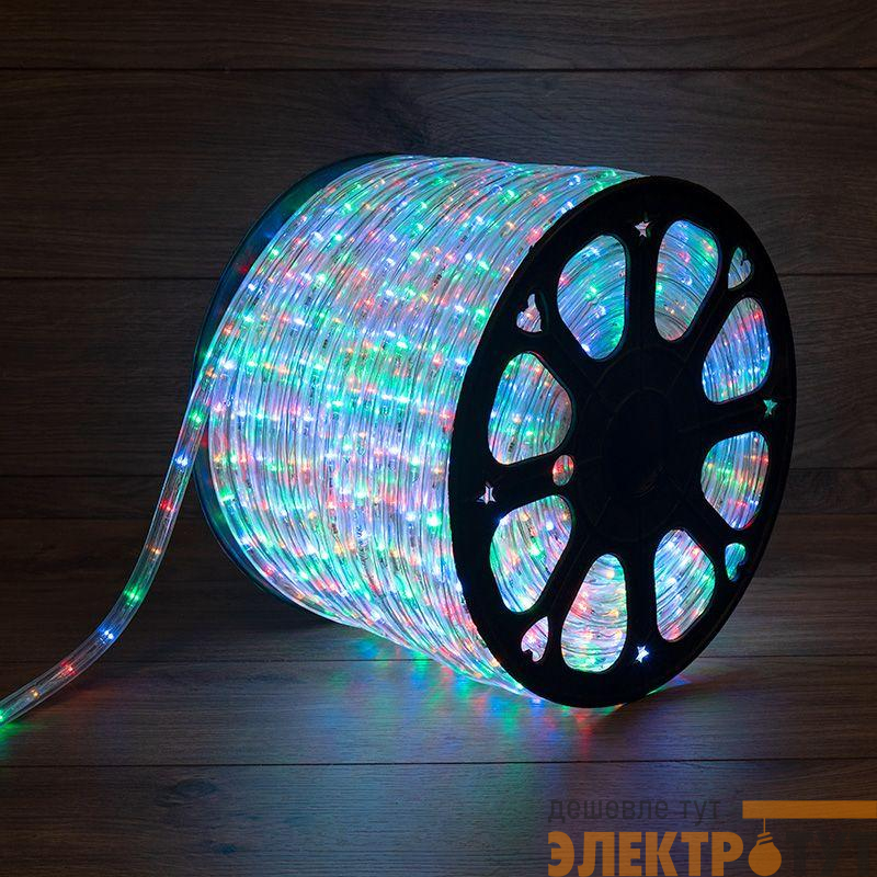 Шнур светодиодный Дюралайт чейзинг 3Вт 36LED/м мультиколор (RYGB) (уп.100м) Neon-Night 121-329
