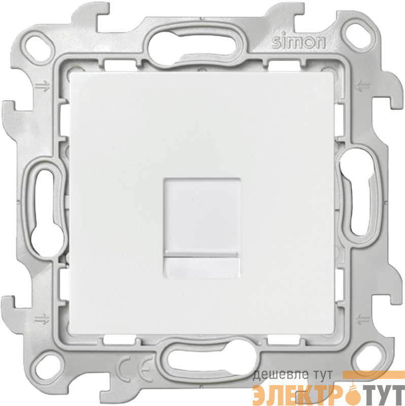 Розетка компьютерная СП Simon 24 RJ45 кат.5E UTP IP20 механизм бел. Simon 2410598-030