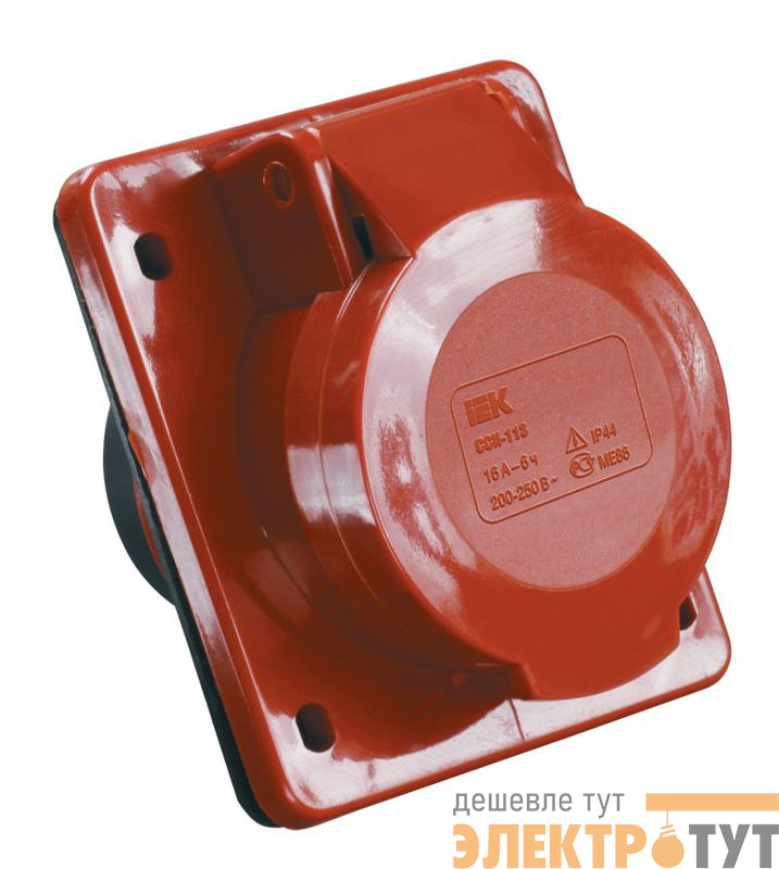 Розетка встраиваемая 16А 3P+E 380В IP44 ССИ-414 IEK PSR42-016-4