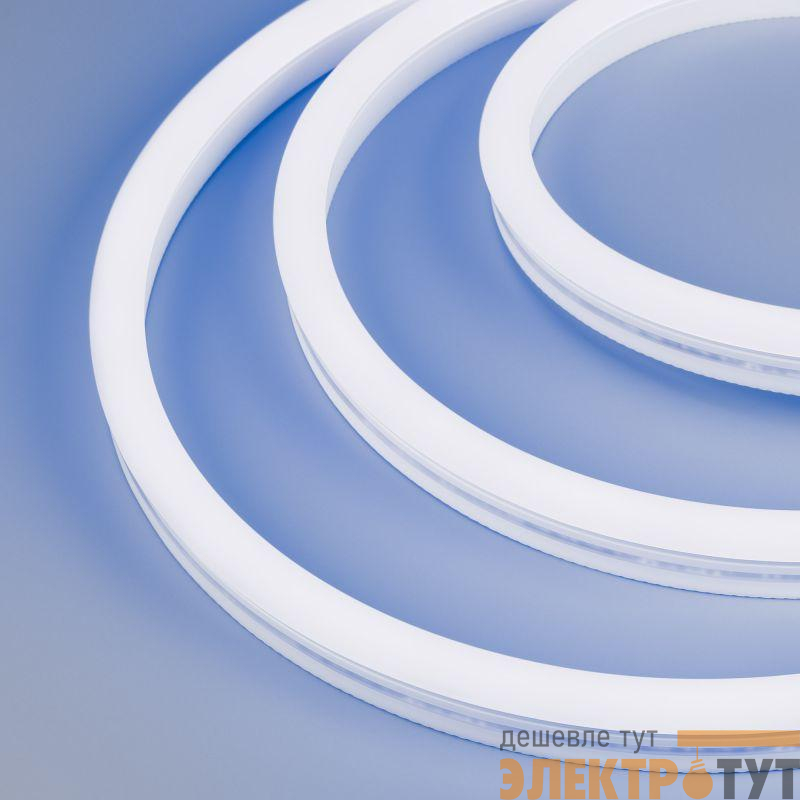 Лента светодиодная WAVE-SIDE-A120-12x25mm 230В Blue 12Вт/м IP67 wire x2 грибовидная форма герметичная (уп.50м) Arlight 051946