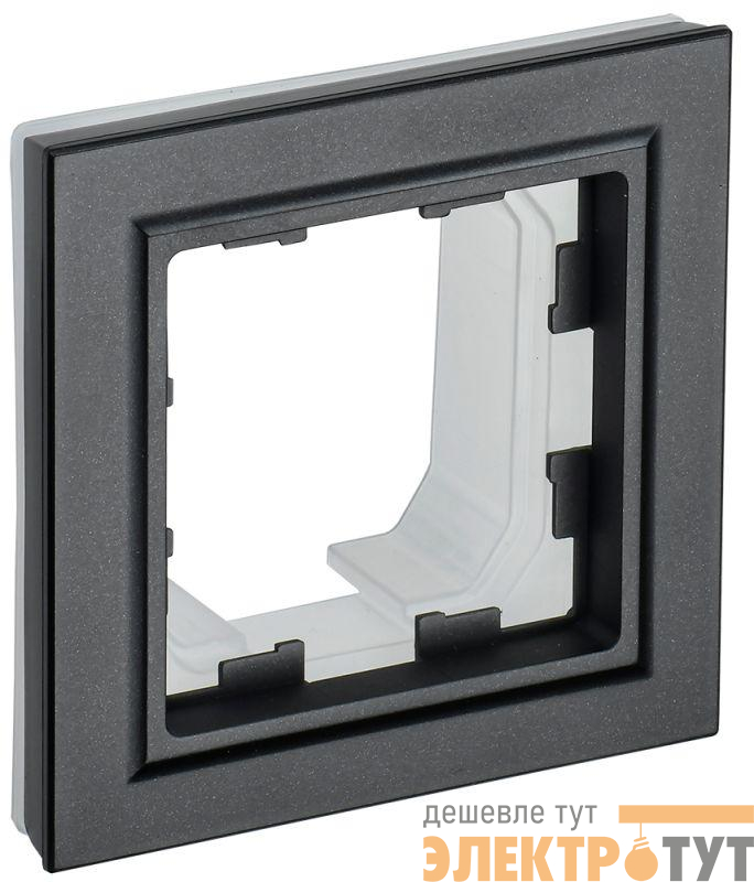 Рамка 1-м IP44 BRITE РУ-1-БрЧ-44 черн. IEK BR-M12-44-K02