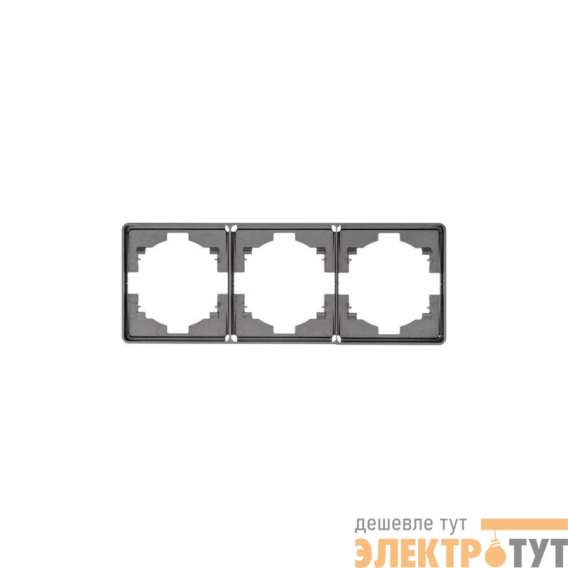 Рамка 3-м ROUND MIELE титан Kranz KR-78-0753-2