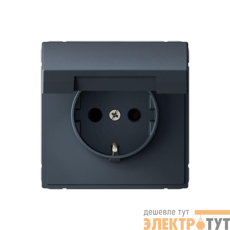Розетка ArtGallery 16А IP20 с заземл. со шторками с крышкой быстрозажим. клем. механизм грифель SE GAL000746S