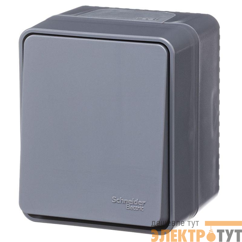 Выключатель кнопочный 1-кл. ОП AtlasDesign PROFI IP54 10АХ антрацит SE ATN544015