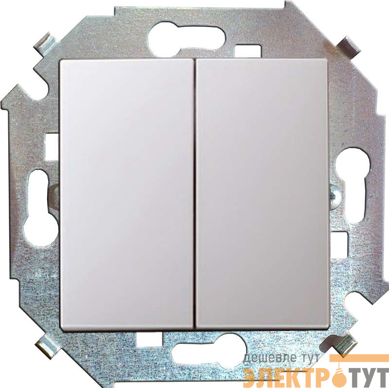 Переключатель проходной 2-кл. СП Simon 15 16А IP20 винтов. зажим механизм бел. Simon 1591397-030