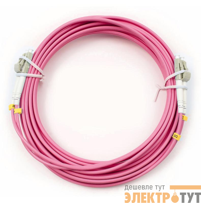 Шнур оптический FOP-50-OM4-LC-LC-5m duplex LC-LC50/125мм OM4 5м LSZH Cabeus 9104c