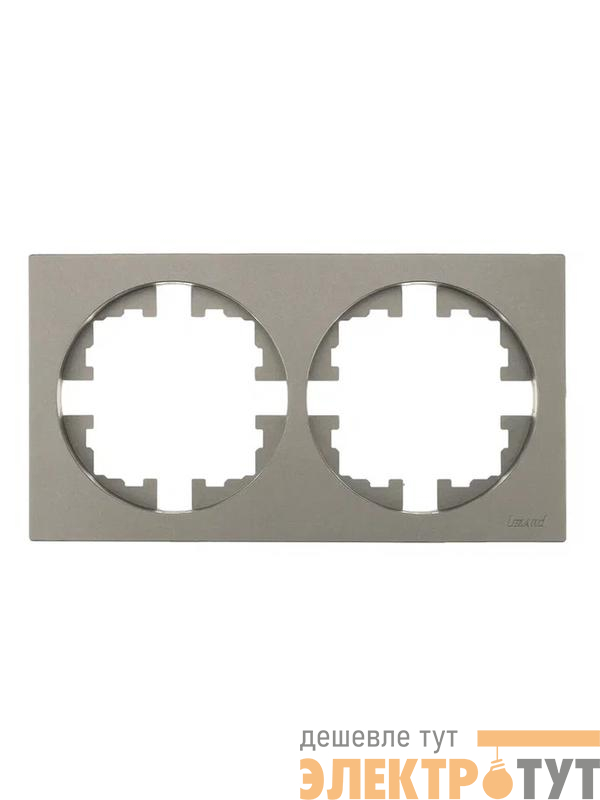 Рамка 2-м OSEN горизонт. квадрат титан LEZARD 743-3700-147