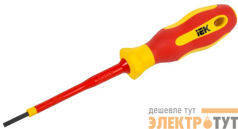 Отвертка диэлектрическая SL2.5х75 Т2 ARMA2L 5 IEK A2L5-SC30-T2-SL-25-075