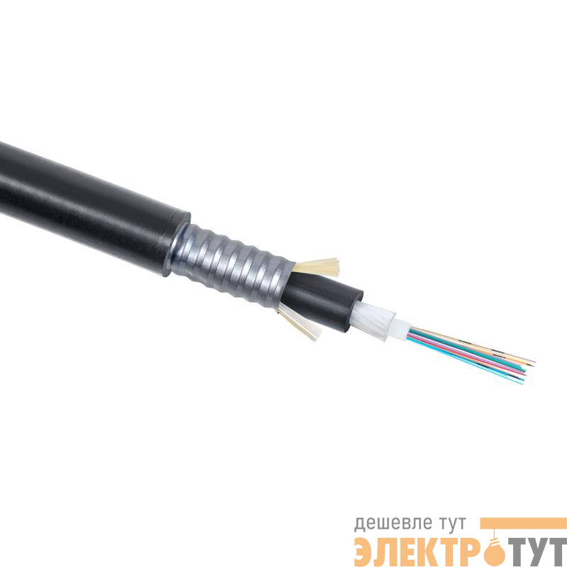 Кабель волоконно-оптический 50/125 (OM3) многомод. 16 волокон loose tube бронир. стальн. лентой для внешн. прокладки -50-+70град.C PE черн. (F40160112B) Cabeus 7940c