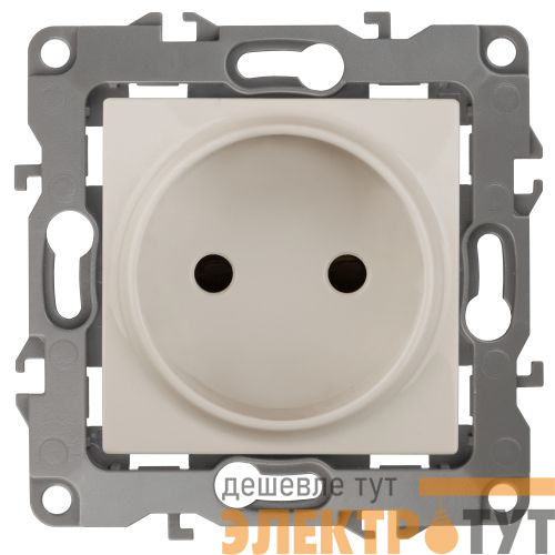 Розетка 1-м СП Эра12 12-2105-02 16А IP20 16AX 250В 2P механизм сл. кость Эра Б0018255