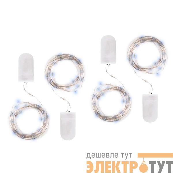 Гирлянда DC-G05-20WS4 20LED 2xCR2032 (в компл.) бел. (уп.4шт) ФАZА 5048072