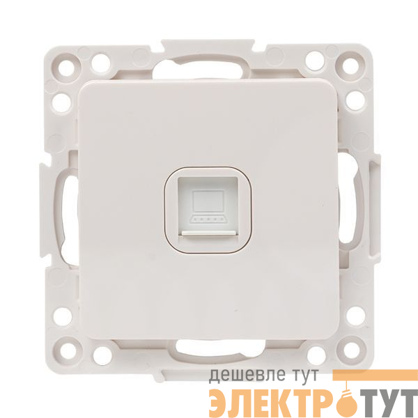 Розетка компьютерная 1-м Стокгольм RJ45 механизм бел. PROxima EKF EYK01-035-10