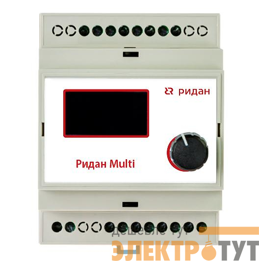 Терморегулятор Multi на шину DIN с датчиком температуры на проводе 10А Ридан 21RT0209R