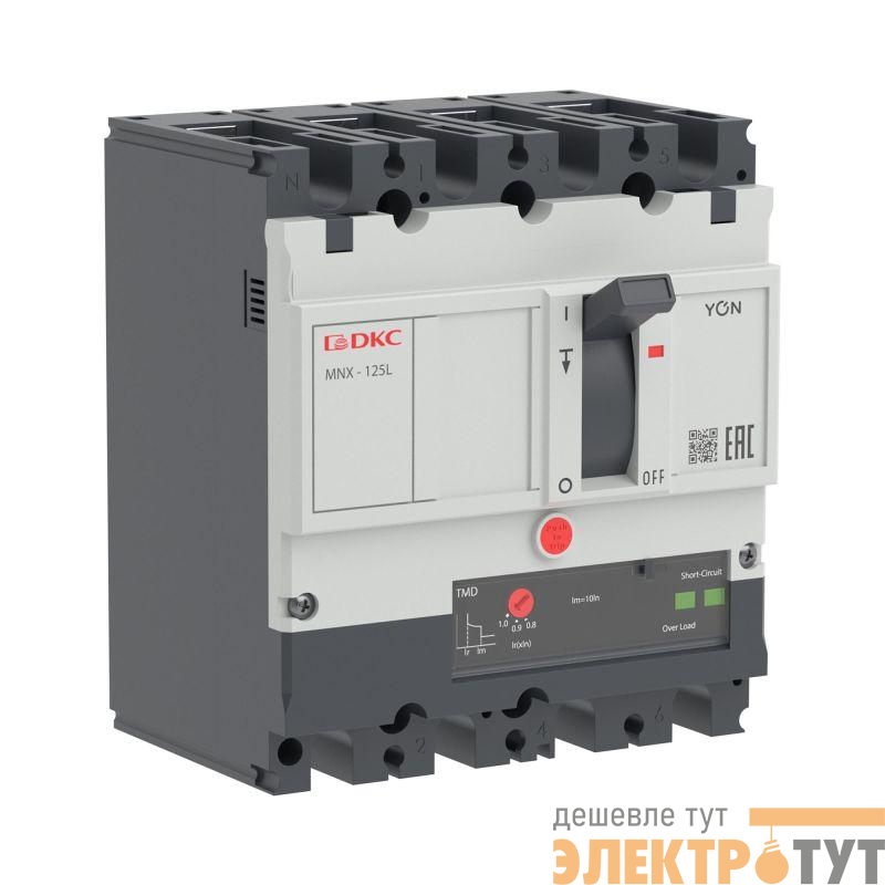 Выключатель автоматический 3N 63А 70кА pro MNX125L при AC415V расцепитель TMD YON MNX125L3NTMD0063
