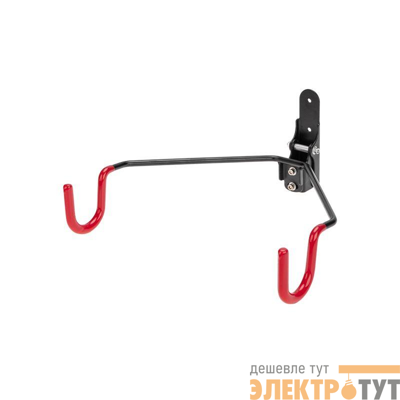 Кронштейн для велосипеда В-4 настенный складной с поворотом по горизонтали до 30град. ПВХ-покрытие на крючке крепление за раму Rexant 38-0604