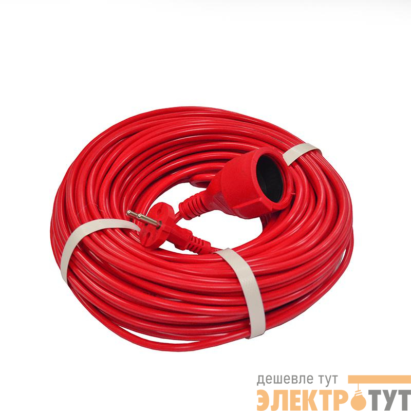 Удлинитель-шнур 1х40м без заземл. 10А IP20 2.2кВт ПВС 2х1 DOMTOK 2491