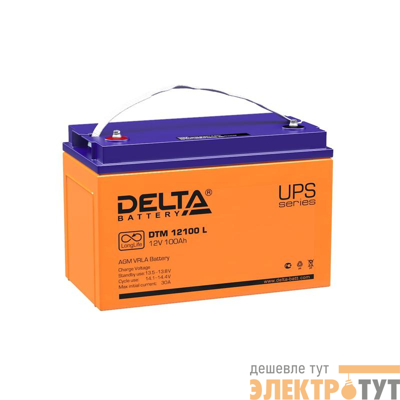 Аккумулятор UPS 12В 100А.ч Delta DTM 12100 L
