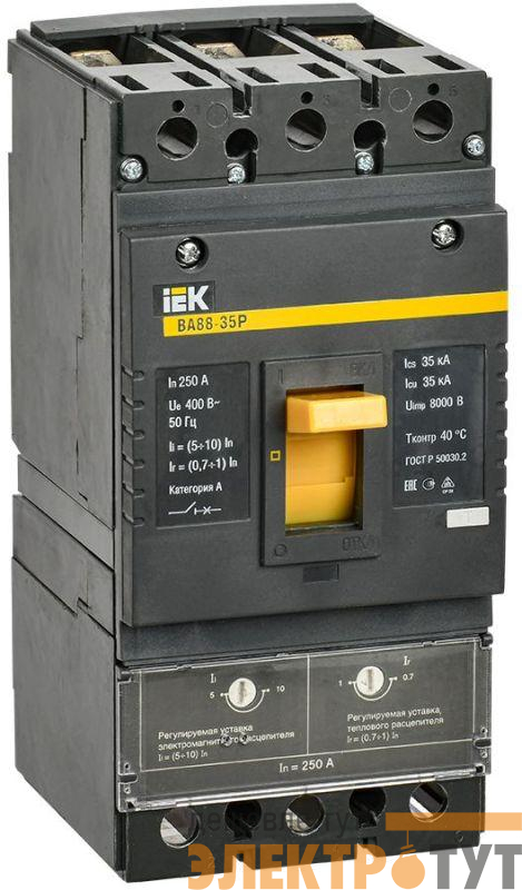 Выключатель автоматический 3п 250А 35кА ВА 88-35Р KARAT IEK SVAR30-3-0250
