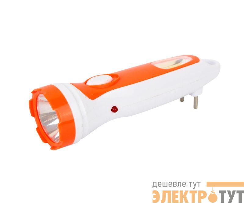 Фонарь аккумуляторный LED3860 220В бел. /оранж. 1+COB LED 2 реж. SLA пластик Ultraflash 14249