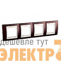 Рамка 4-м Unica Хамелеон терракот./беж. SchE MGU6.008.551