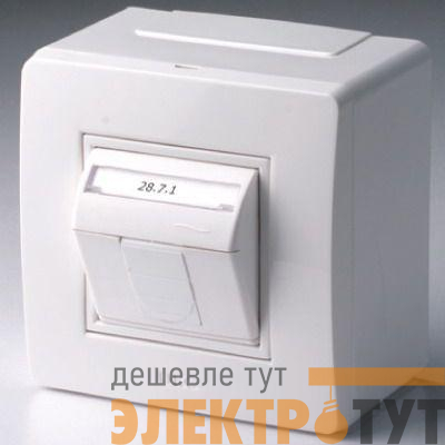 Коробка PDD-N60 с 1 розеткой Brava RJ45 кат.5E (телефон/компьютер) бел. DKC 10665