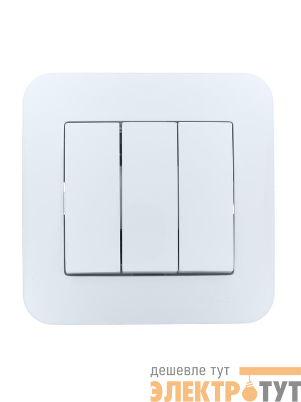 Выключатель 3-кл. 1п СП ASTI 10А IP20 в сборе бел. LEZARD 7081-0202-109