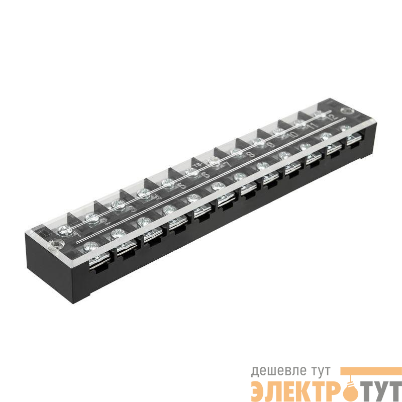 Блок зажимов клеммный БЗН ТВ-4512 4.0кв.мм 45А 12 пар Rexant 11-2158