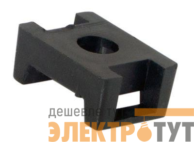 Площадка для крепления стяжки 22х16мм (ПС-2) черн. (уп.100шт) Rexant 07-2103