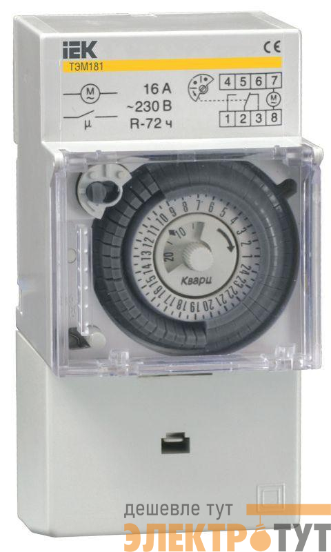Таймер аналоговый ТЭМ-181 16А 230В на DIN-рейку KARAT IEK MTA20-16