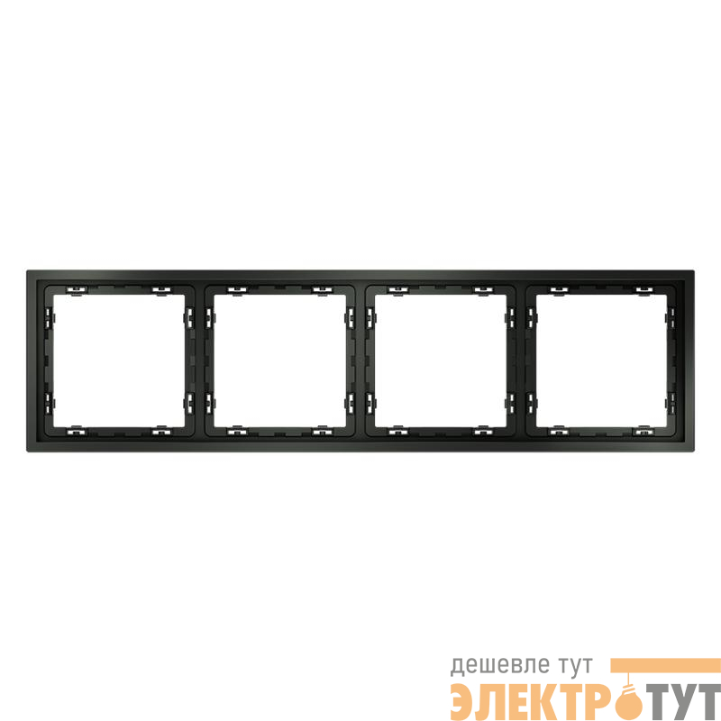 Рамка 4-м S70 пластик. титан Voltum VLS100406