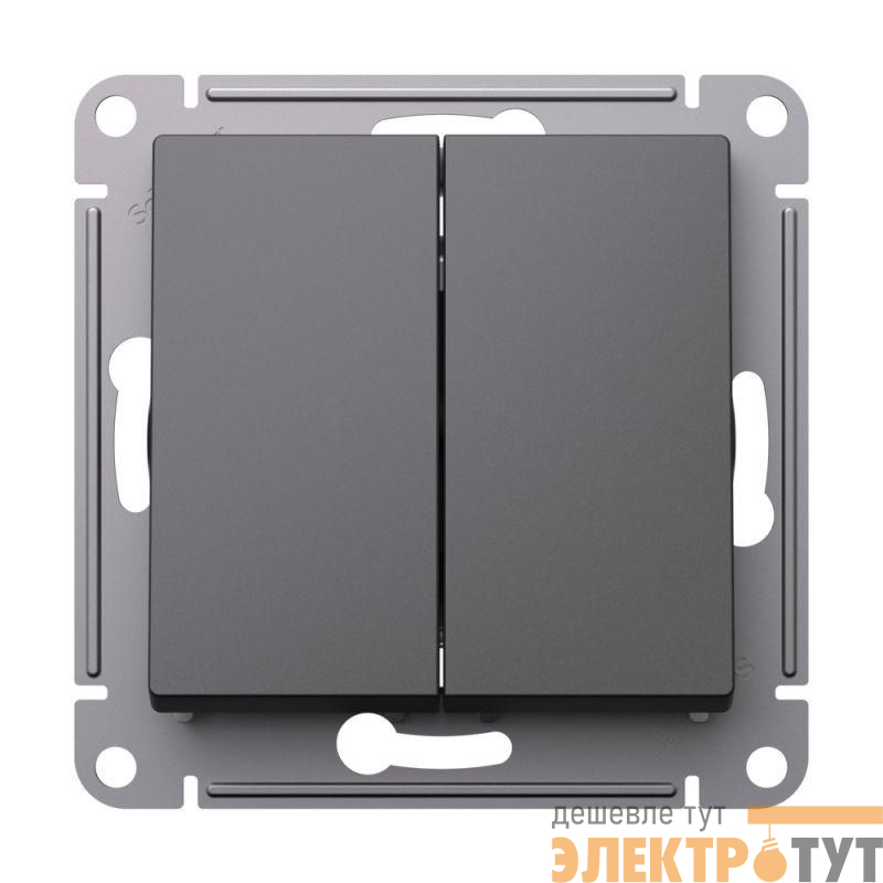 Переключатель перекрестный 2-кл. AtlasDesign 2хсх.7 10АХ механизм базальт SE ATN001473
