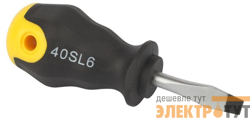 Отвертка SL 6х40мм шлицевая двухкомпонентн. рукоятка ЭРА Б0055864